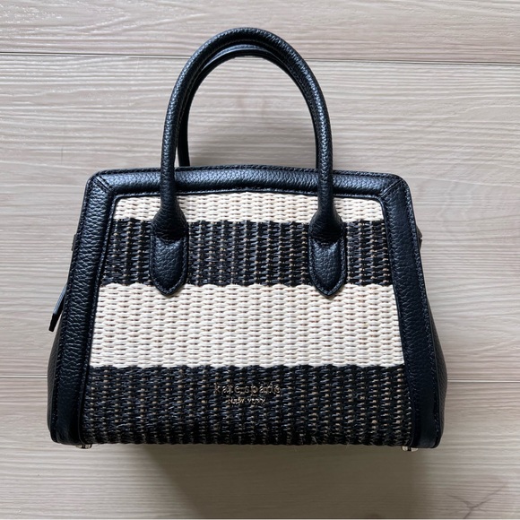 kate spade Handbags - Kate Spade Knott Striped Straw Satchel